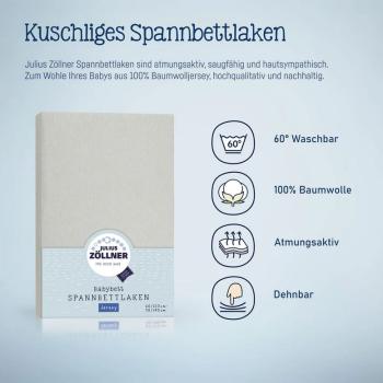 Jersey Spannbettlaken 60x120 bis 70x140 cm